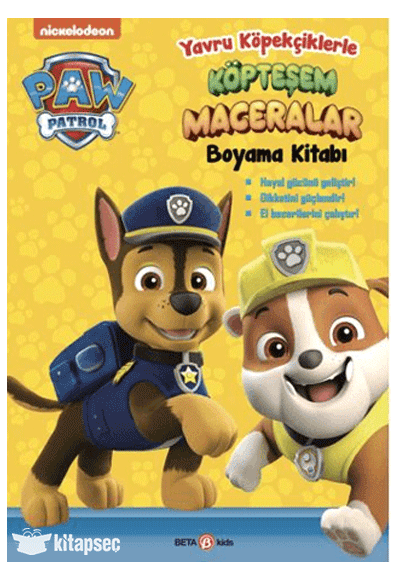 Paw Patrol Köpteşem Maceralar Boyama Kitabı