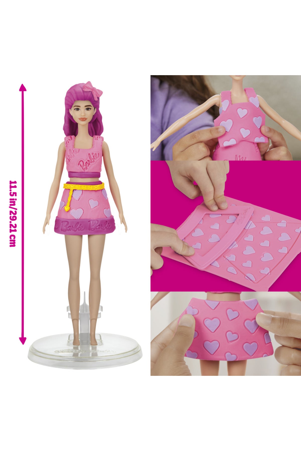 Play Doh Barbie Hearts and Hair Oyun Hamuru Seti