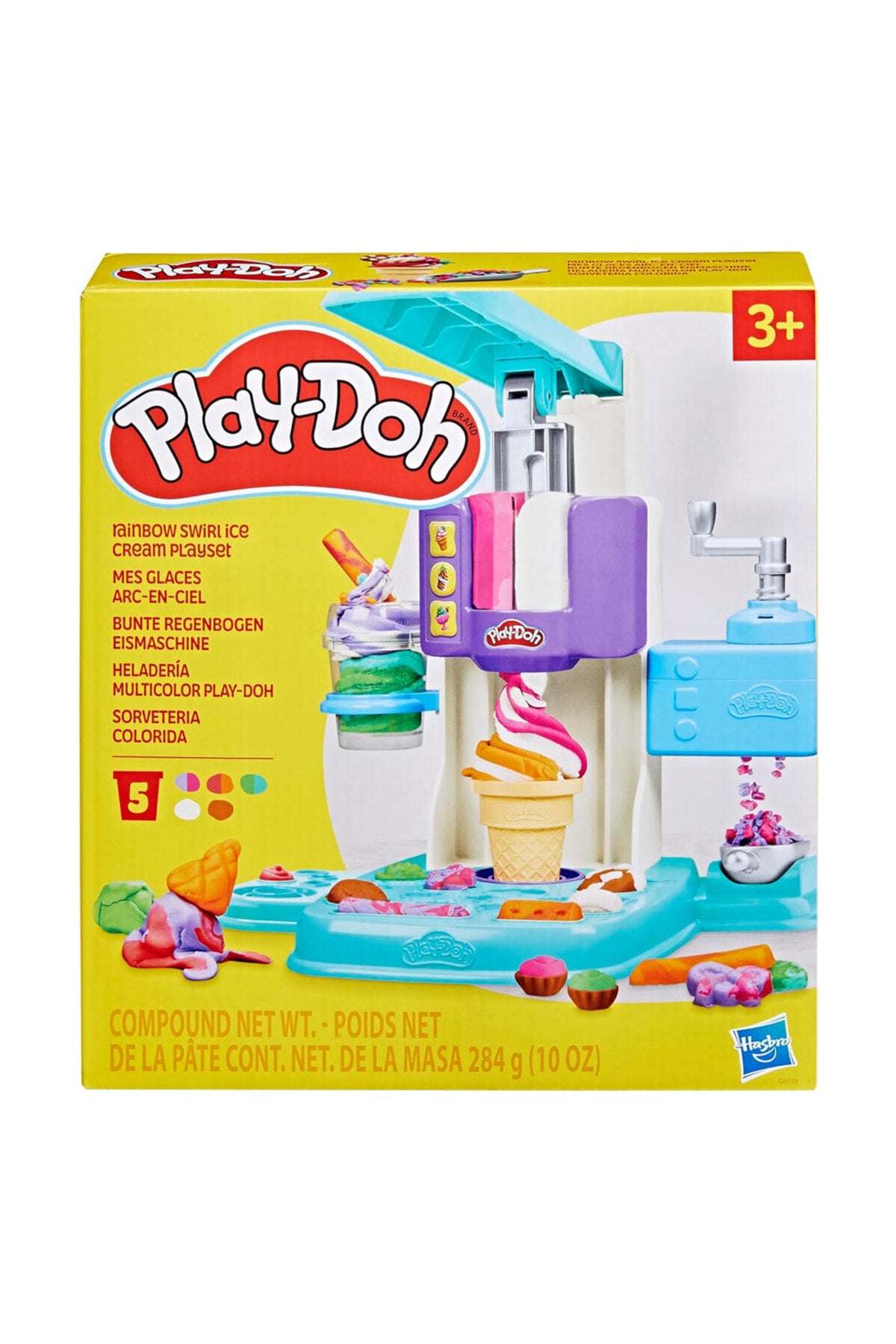 Play-Doh Gökkuşağı Dondurma Fabrikası Oyun Seti
