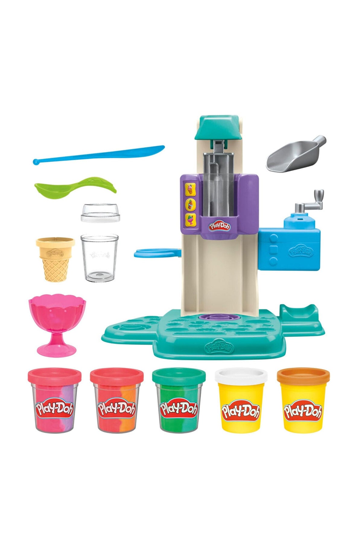 Play-Doh Gökkuşağı Dondurma Fabrikası Oyun Seti