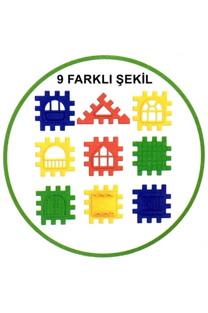 Puzzle City Geçmeli Bloklar 128 Parça