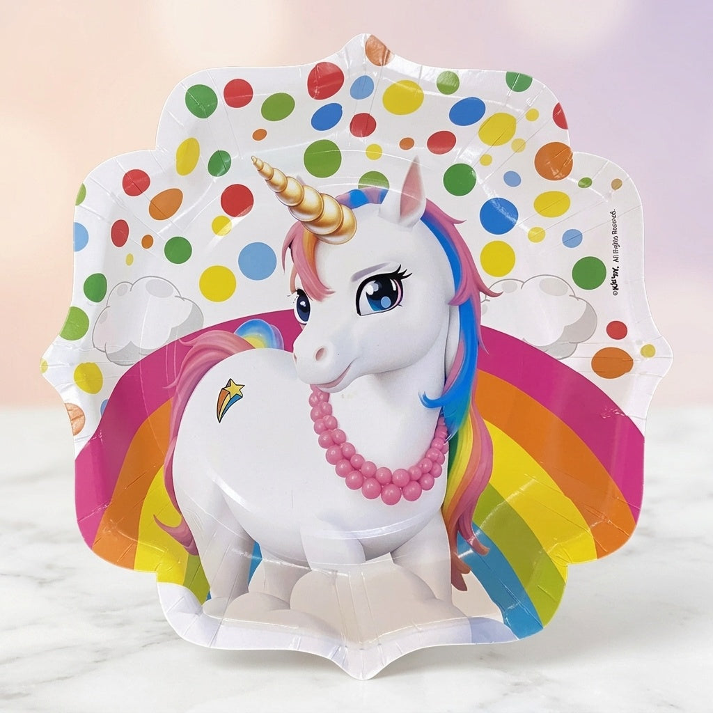 Rainbow Unicorn Karton Tabak 8li 23 cm