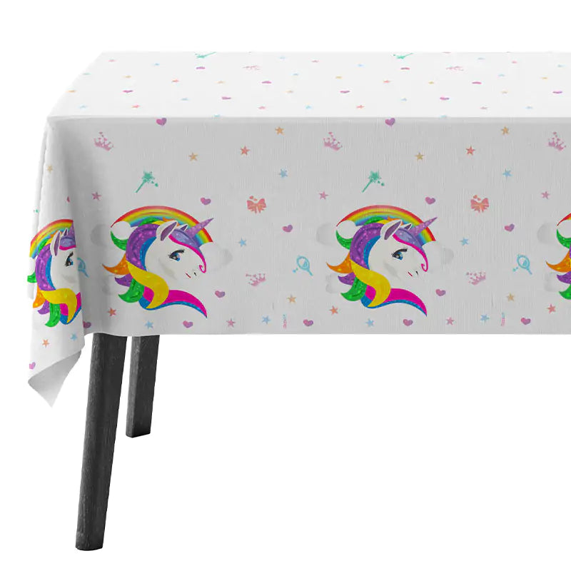 Rainbow Unicorn Masa Örtüsü