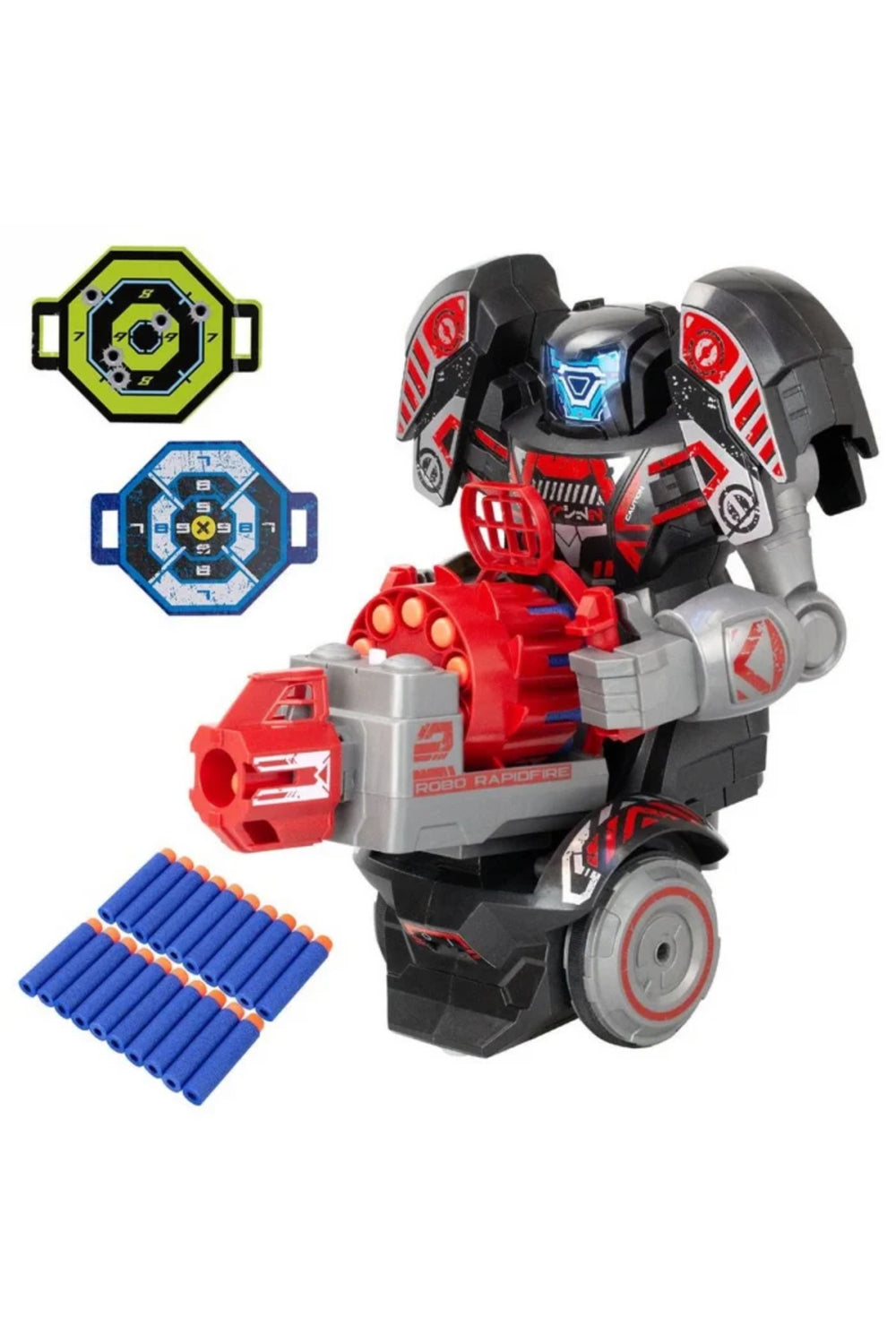 Robo 2in1 Rapidfire Kumandalı Sesli Işıklı Robot