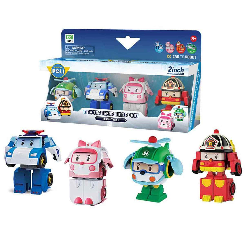 Robocar Poli 4'lü Kasabanın Kurtarma Araçları Seti