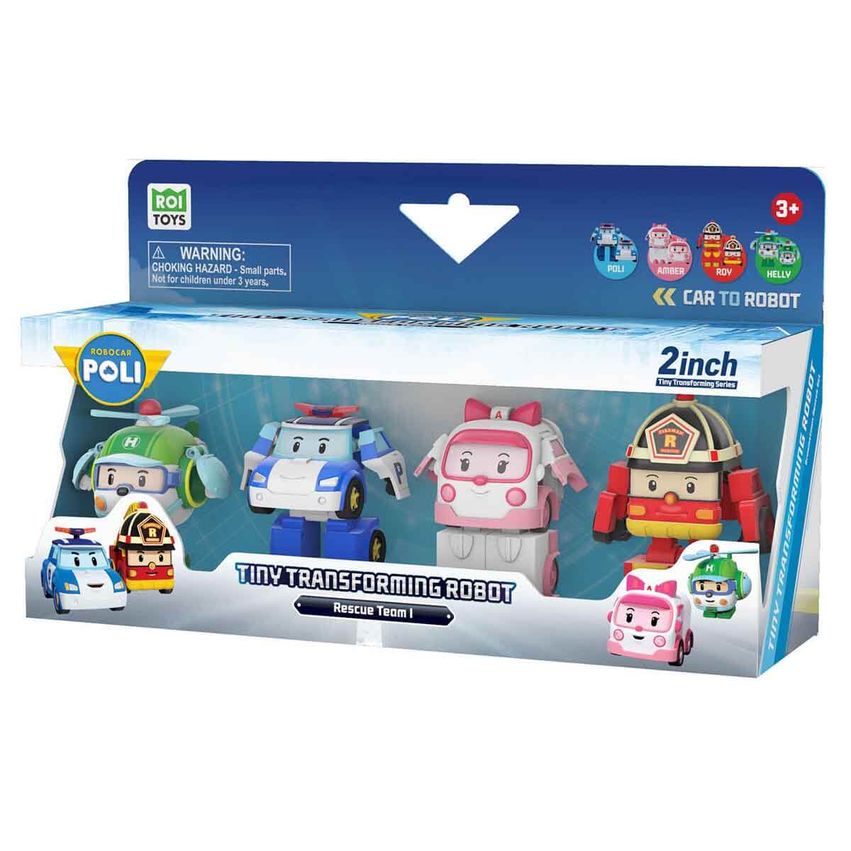 Robocar Poli 4'lü Kasabanın Kurtarma Araçları Seti