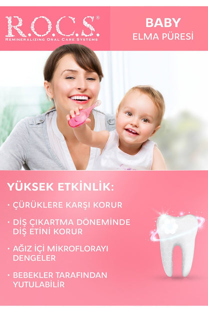 Rocs Baby Elma Püresi Diş Macunu