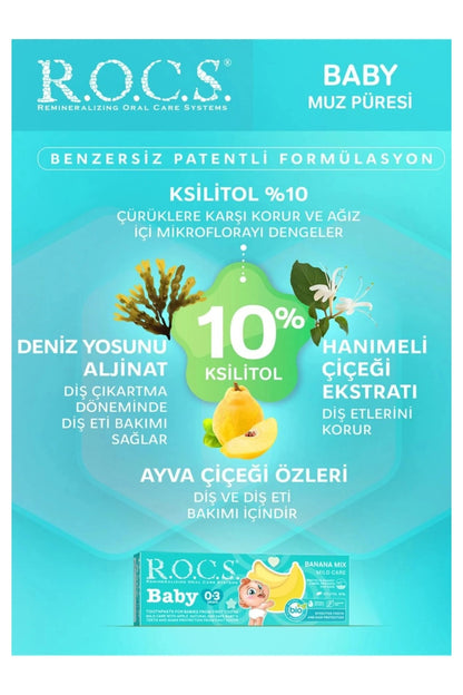 Rocs Baby Muz Püresi Diş Macunu