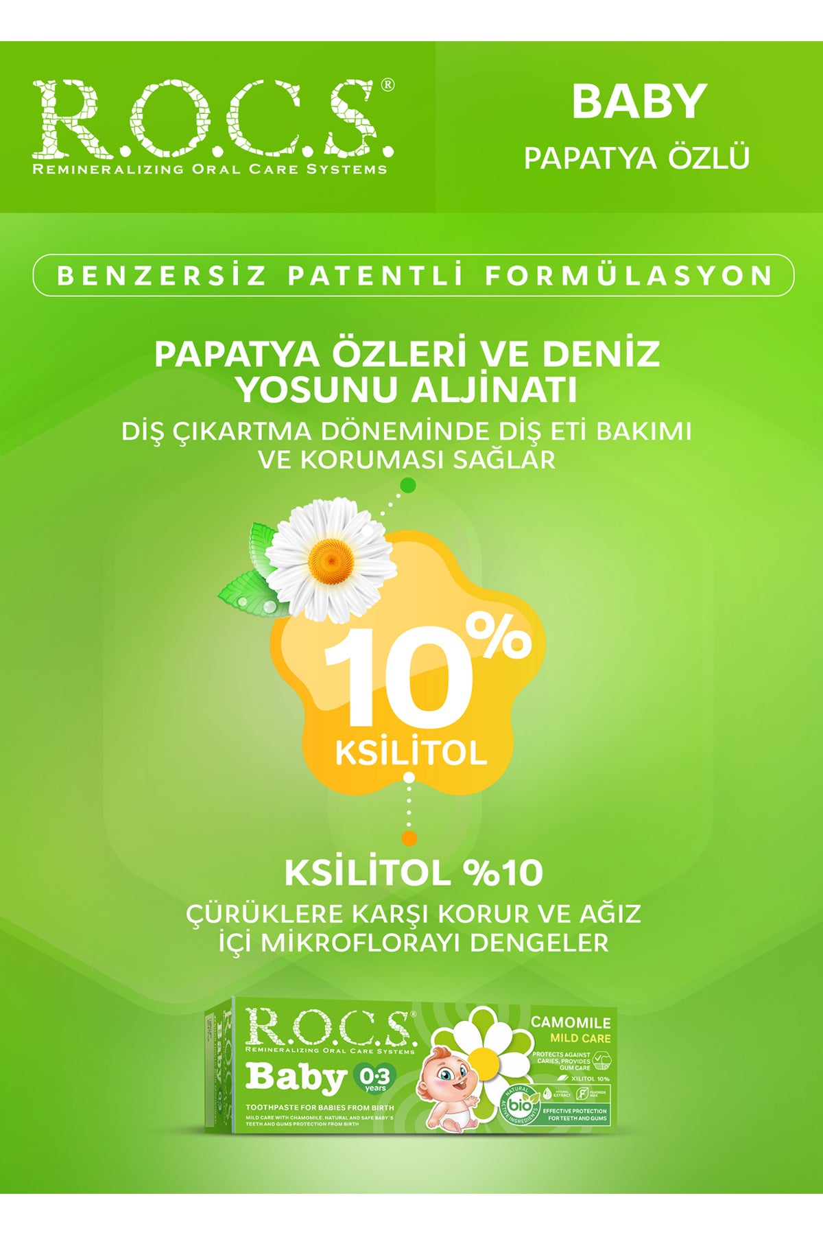 Rocs Baby Papatya Özlü Diş Macunu
