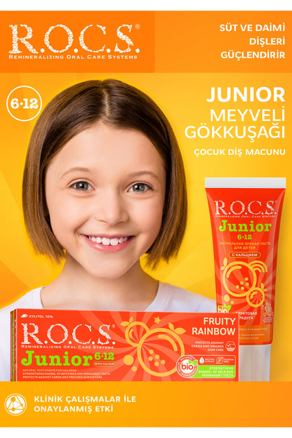 Rocs Junior Meyveli Gökkuşağı Diş Macunu