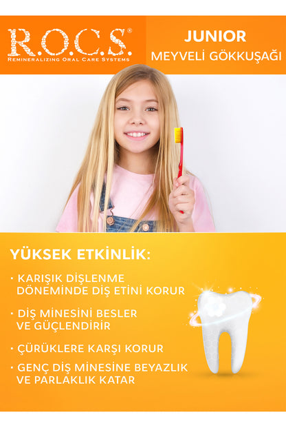 Rocs Junior Meyveli Gökkuşağı Diş Macunu