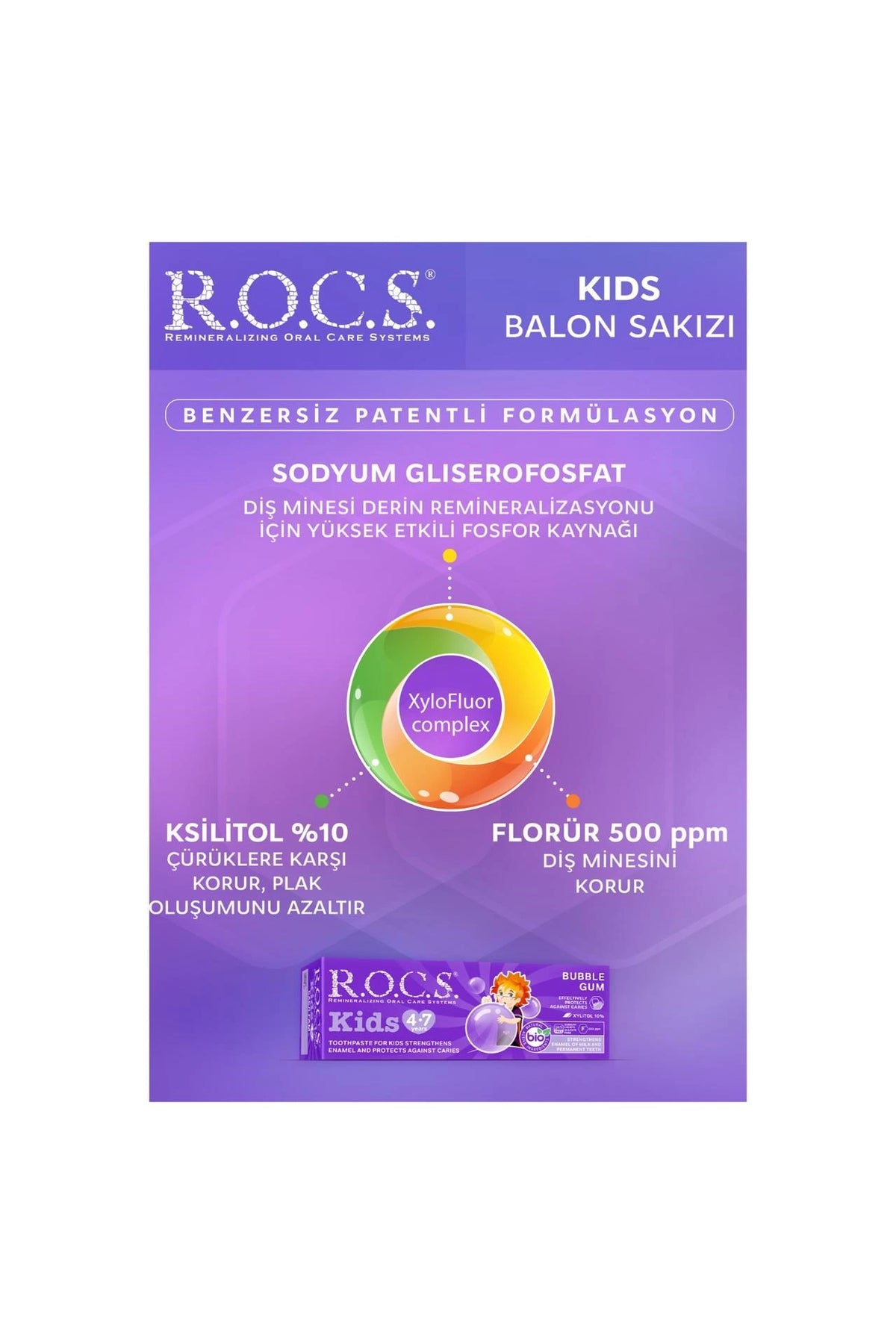 Rocs Kids Balon Sakızı Diş Macunu
