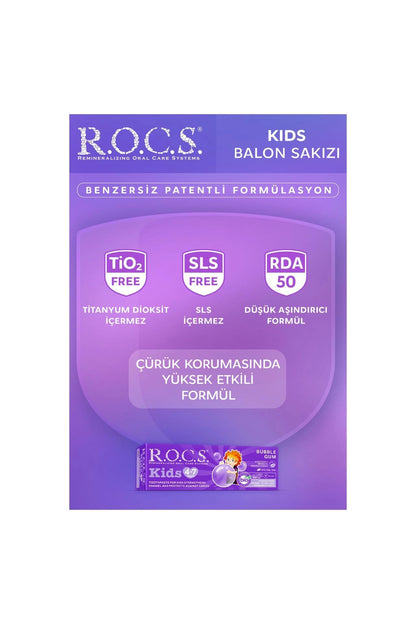 Rocs Kids Balon Sakızı Diş Macunu