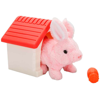 Sevimli Peluş Tavşan Hareketli Sesli 16 cm