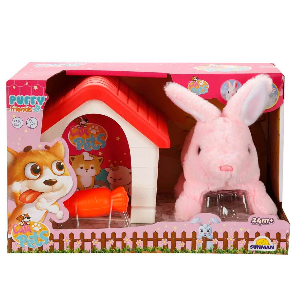 Sevimli Peluş Tavşan Hareketli Sesli 16 cm