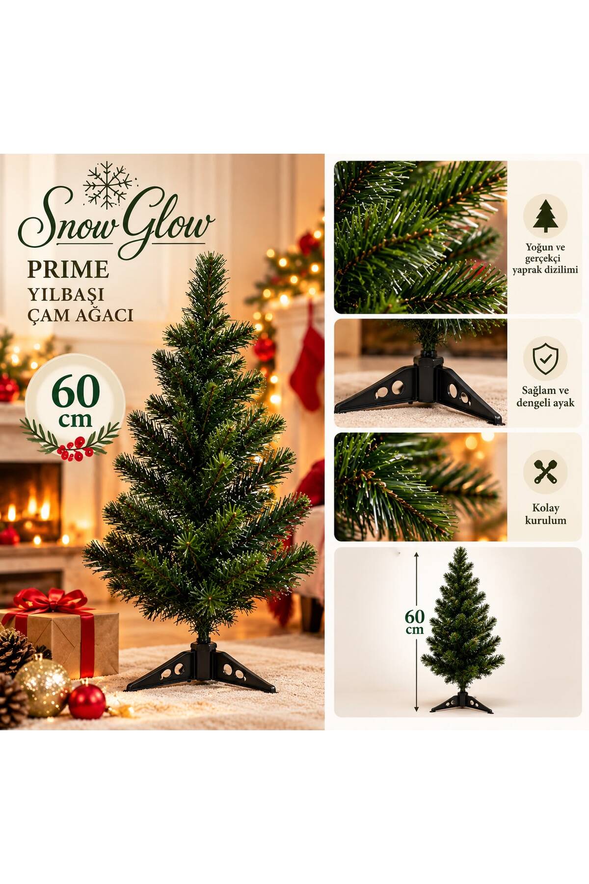 Snow Angels Prime Yılbaşı Çam Ağacı 60 cm
