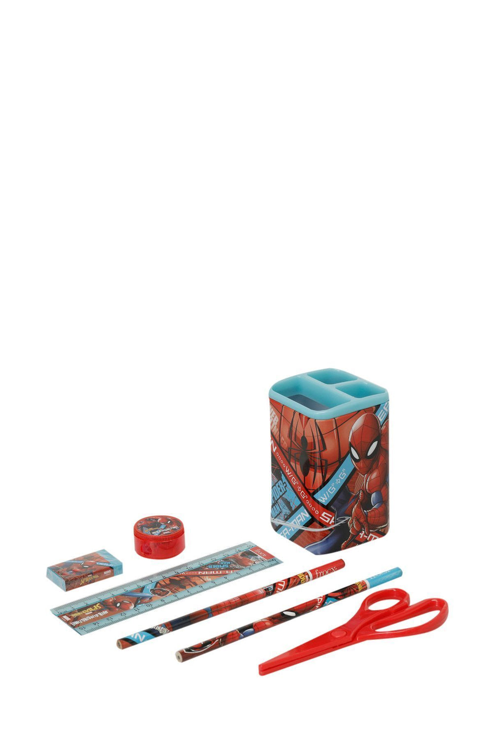 Spiderman Kırtasiye Set Masaüstü Kalemlikli 7li