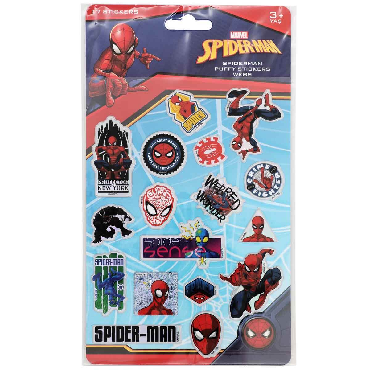 Spiderman Puffy Sticker Webs