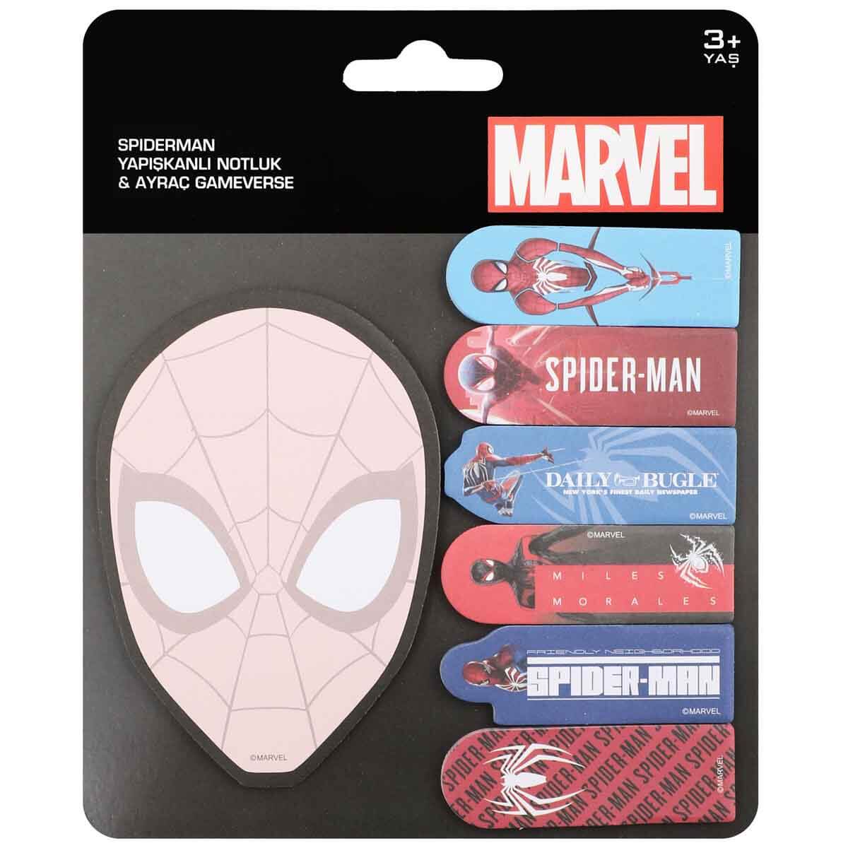 Spiderman Yapışkanlı Notluk Ayraç Gameverse
