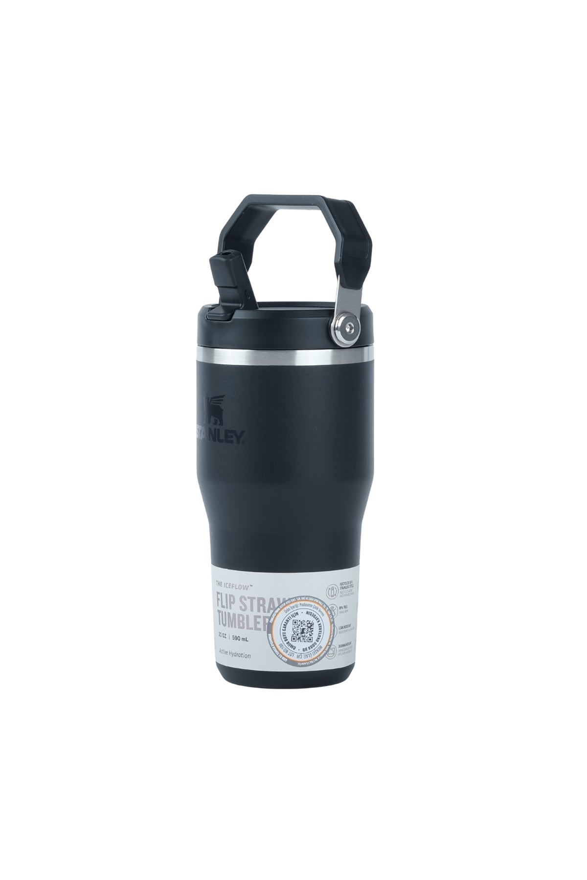 Stanley Iceflow Flip Straw Termos Siyah 590 ml