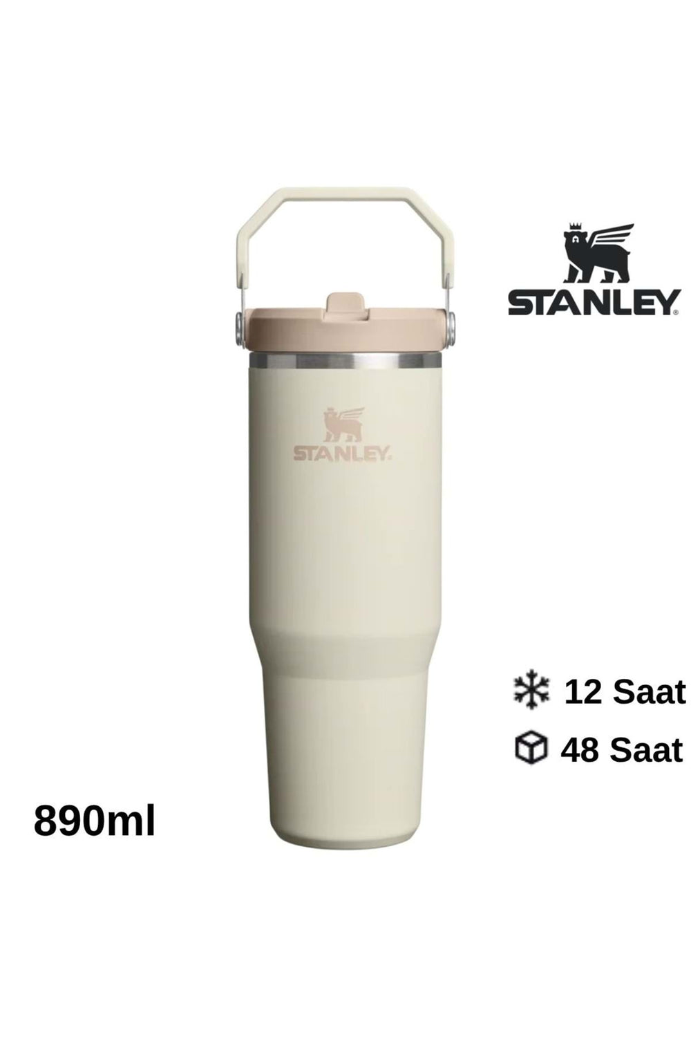 Stanley The IceFlow Flip Straw Termos Krem 890 ml