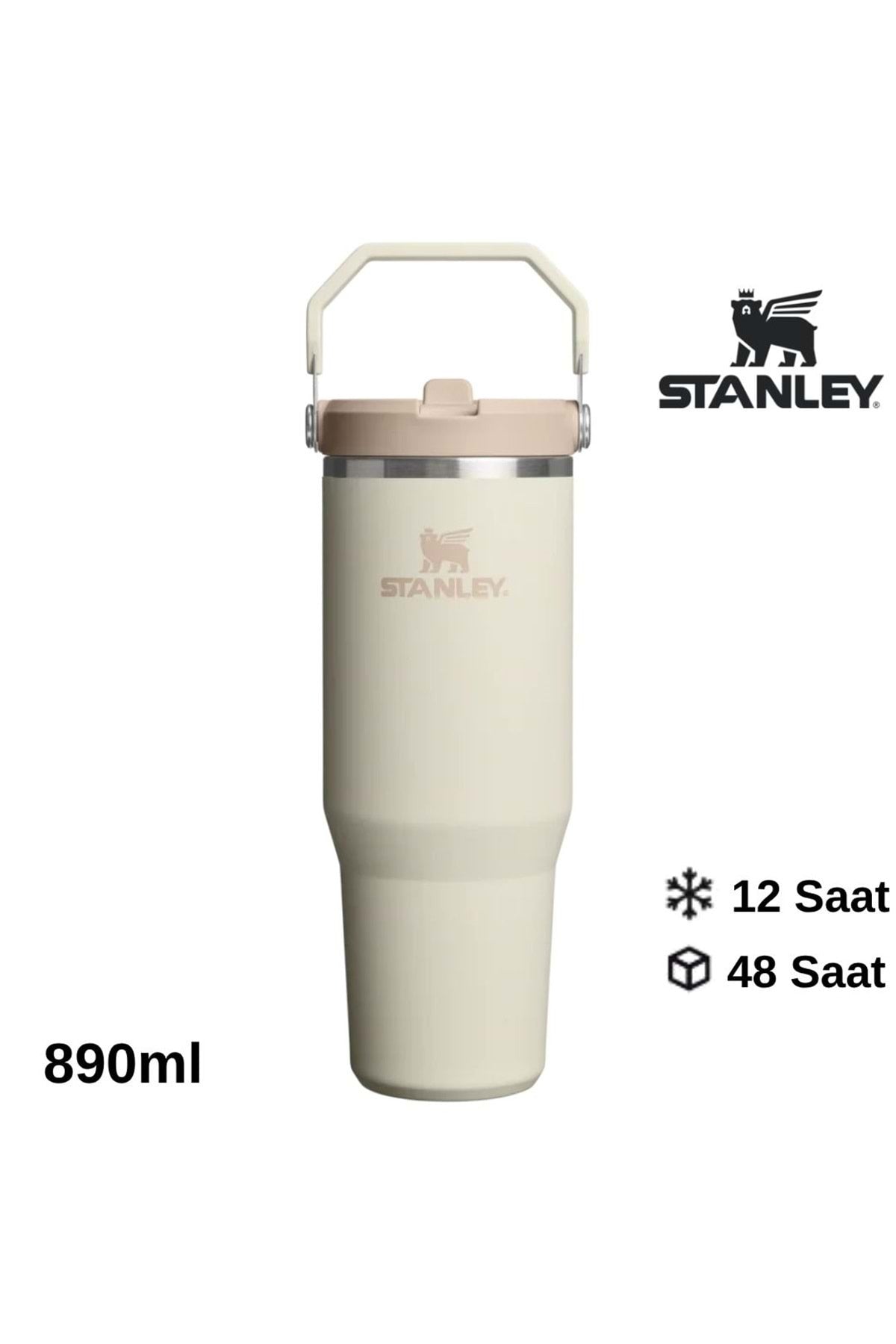 Stanley The IceFlow Flip Straw Termos Krem 890 ml
