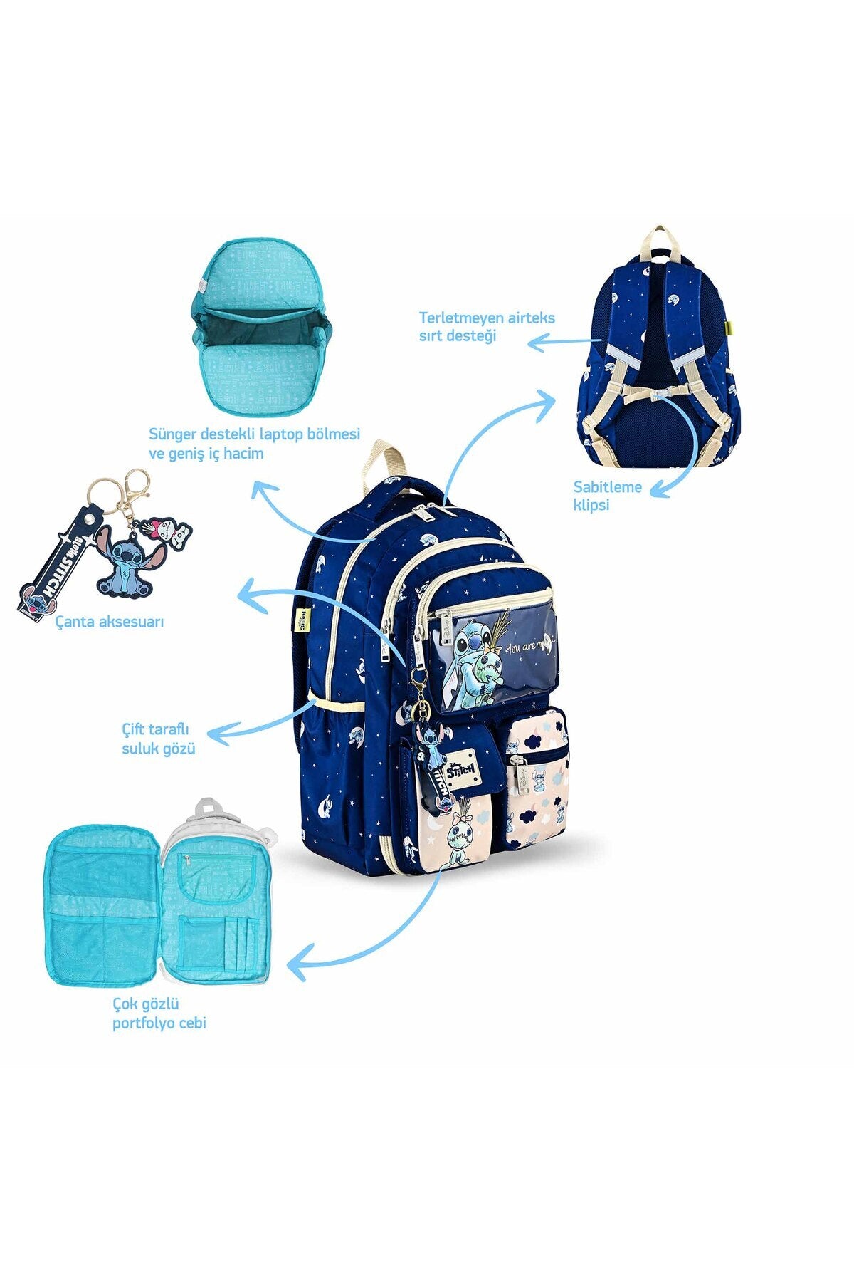 Stitch İlkokul Çantası Ice Lx Magic