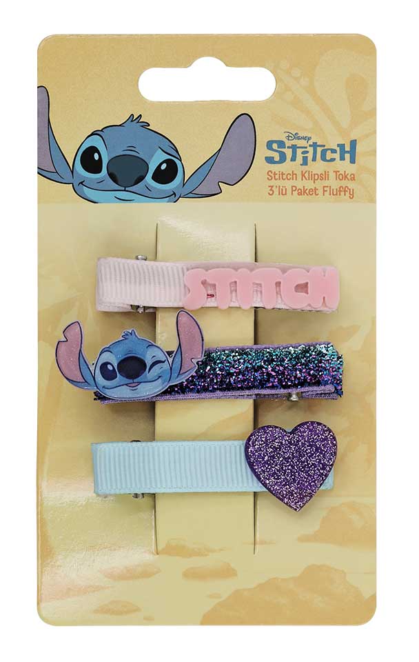 Stitch Klipsli Toka Fluffy 3lü