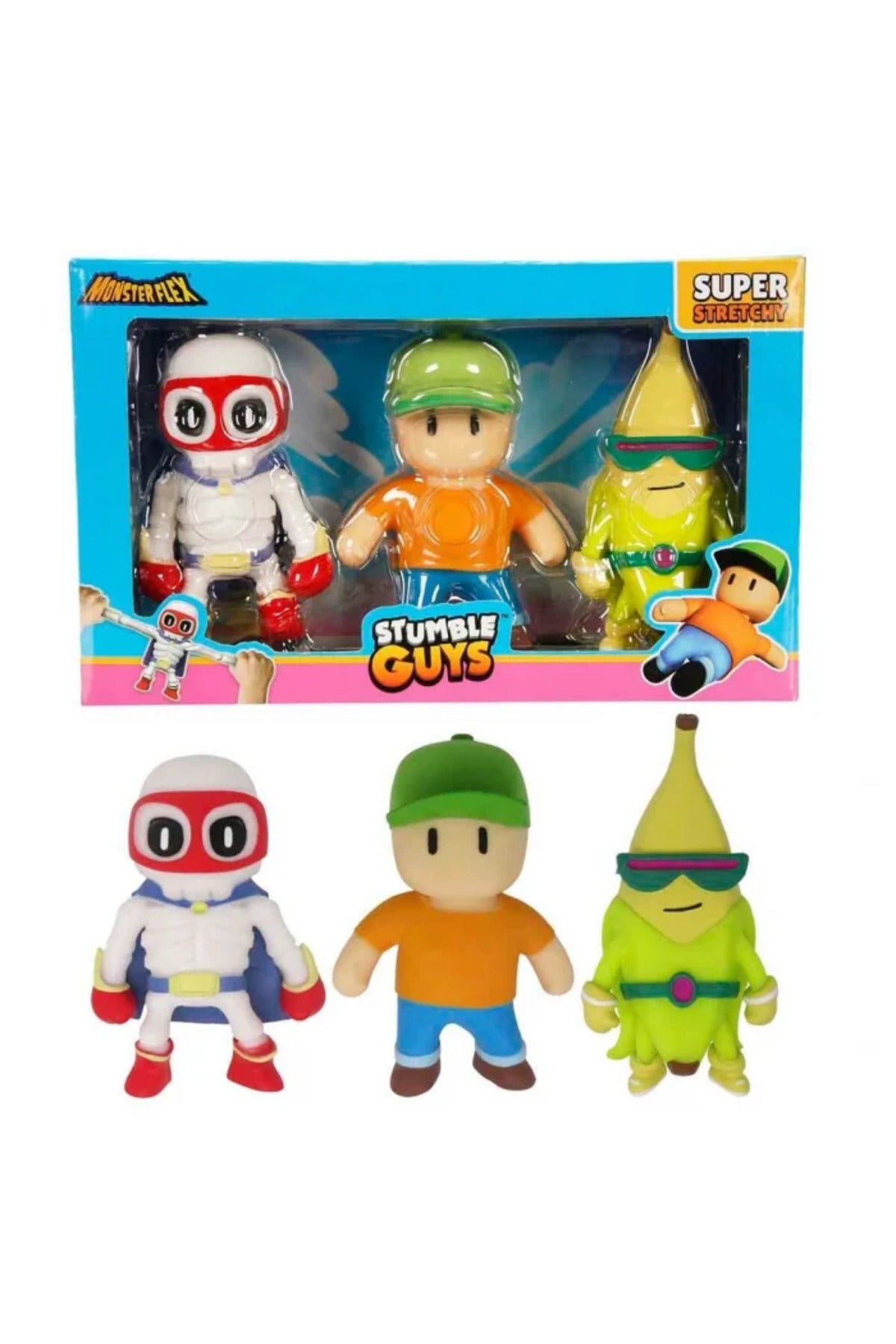 Stumble Guys Stretch Figür Monsterflex 3lü