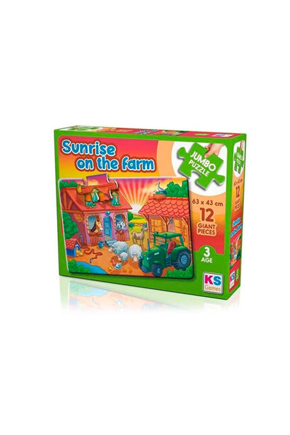 Sunrise On The Farm Dev Puzzle 12 Parça