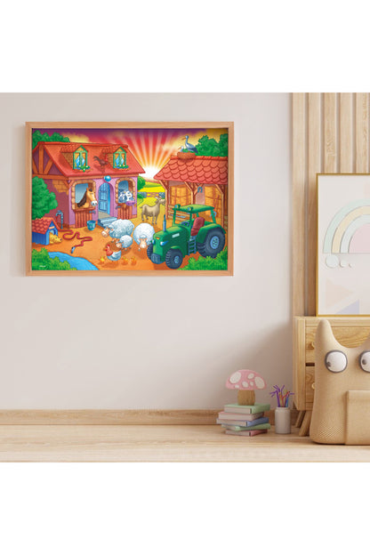 Sunrise On The Farm Dev Puzzle 12 Parça