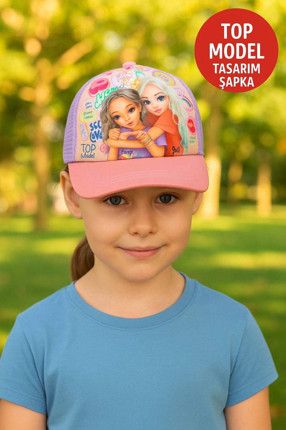 Top Model Baskılı Şapka Girl Power