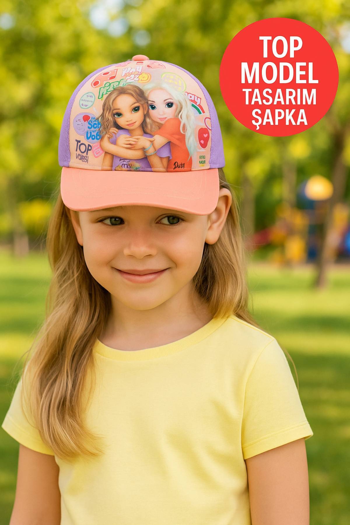 Top Model Baskılı Şapka Girl Power