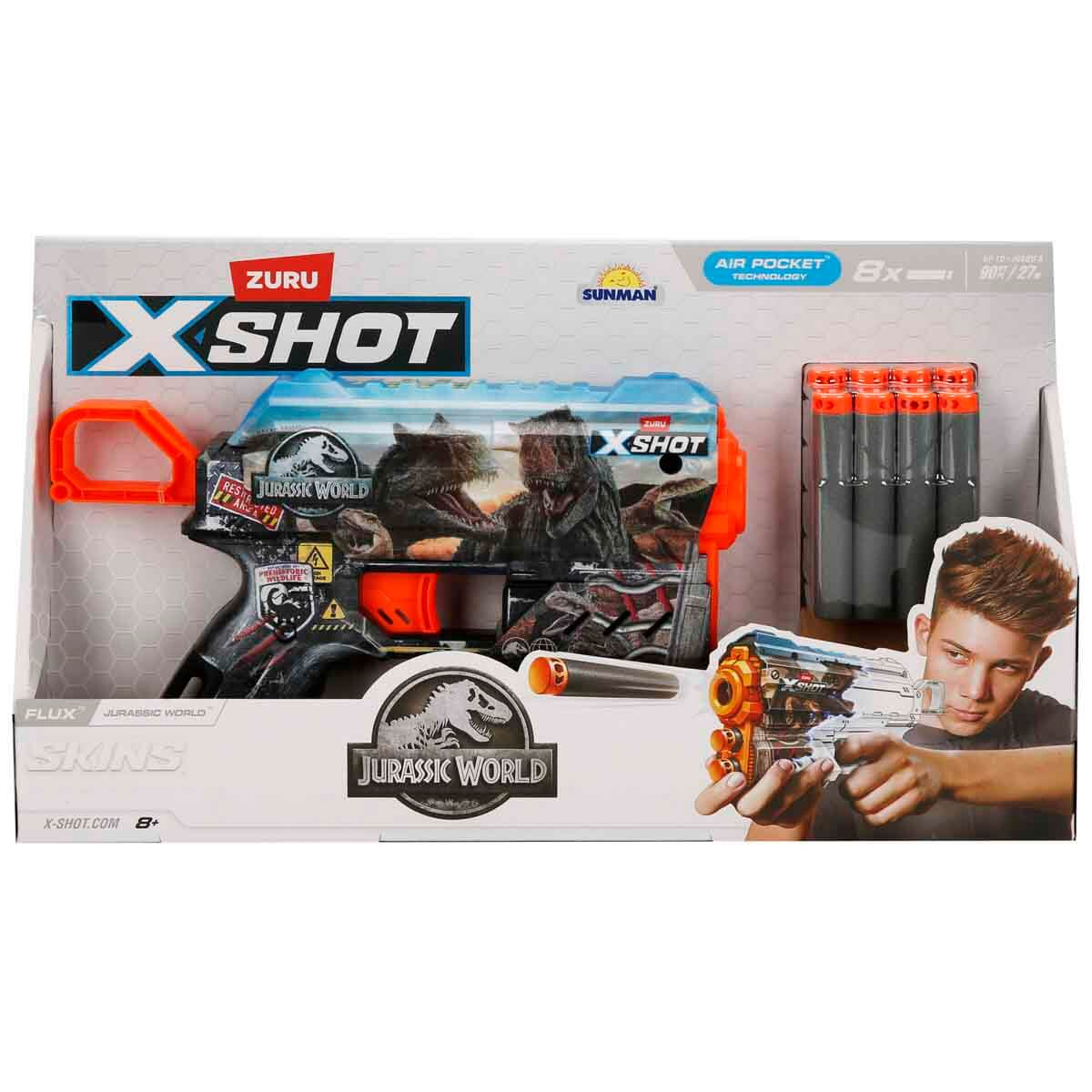 X Shot Skins Flux Jurassic World Dart Atıcı S1 8li