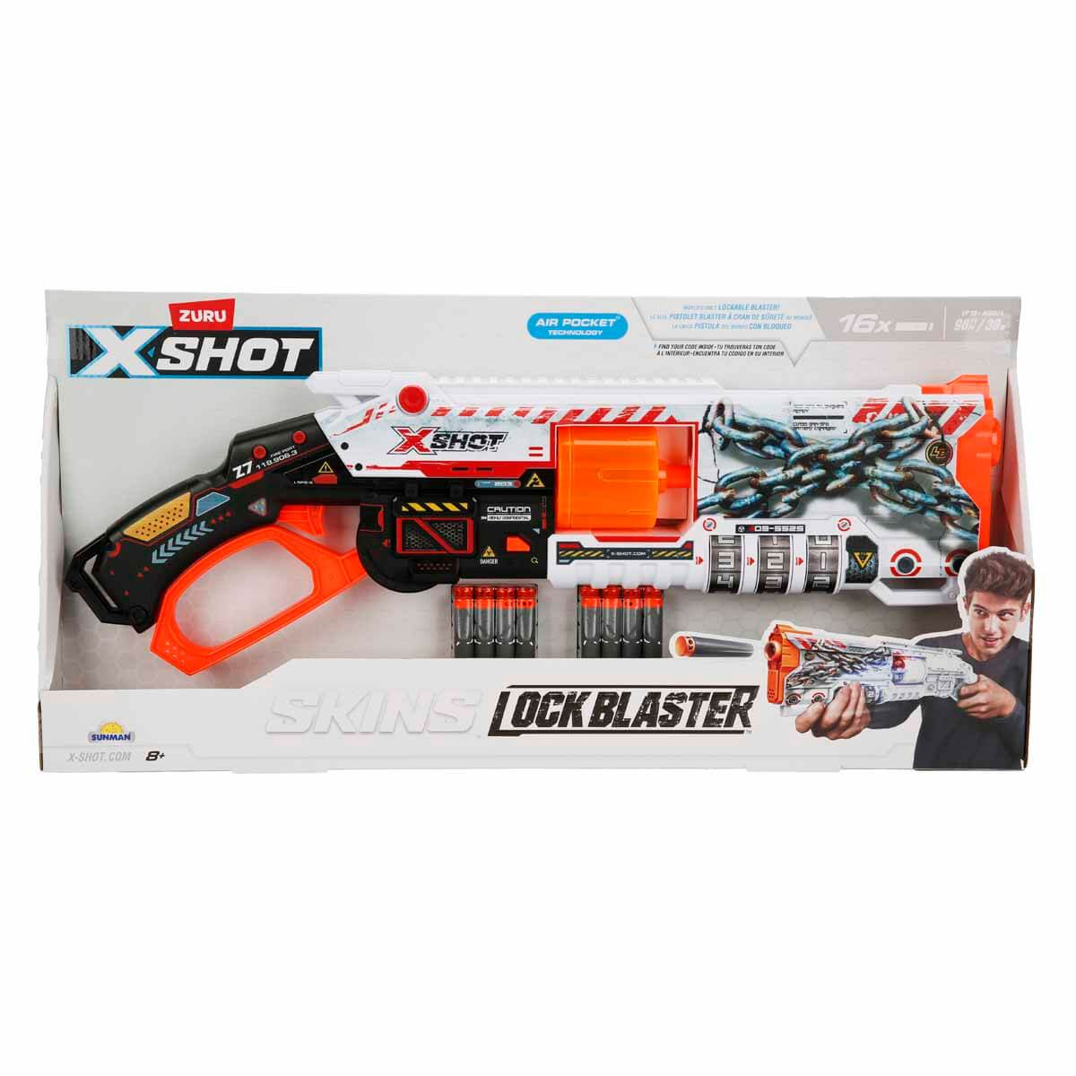 X Shot Skins Lock Blaster Sünger Dart Atıcı 56 cm